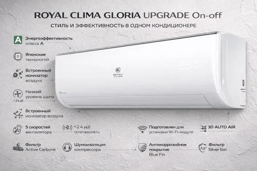 Кондиционер Royal Clima Gloria Upgrade